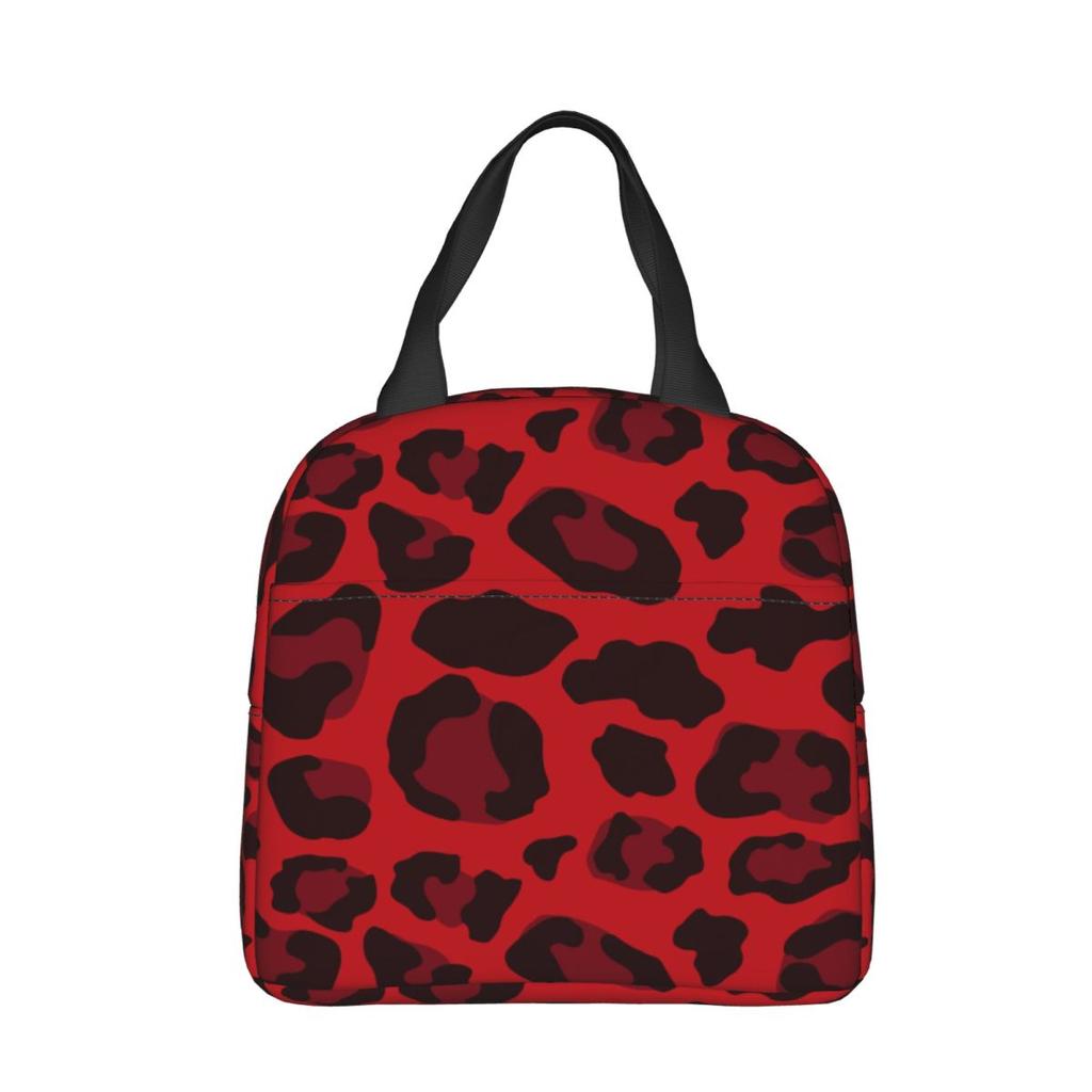 Rosa Leopard Tierprint Isoliert Lunchtasche Kühltasche Wiederverwendbar Großer Tragetasche Brotdose Aufbewahrungstaschen für Lebensmittel Büro Reise