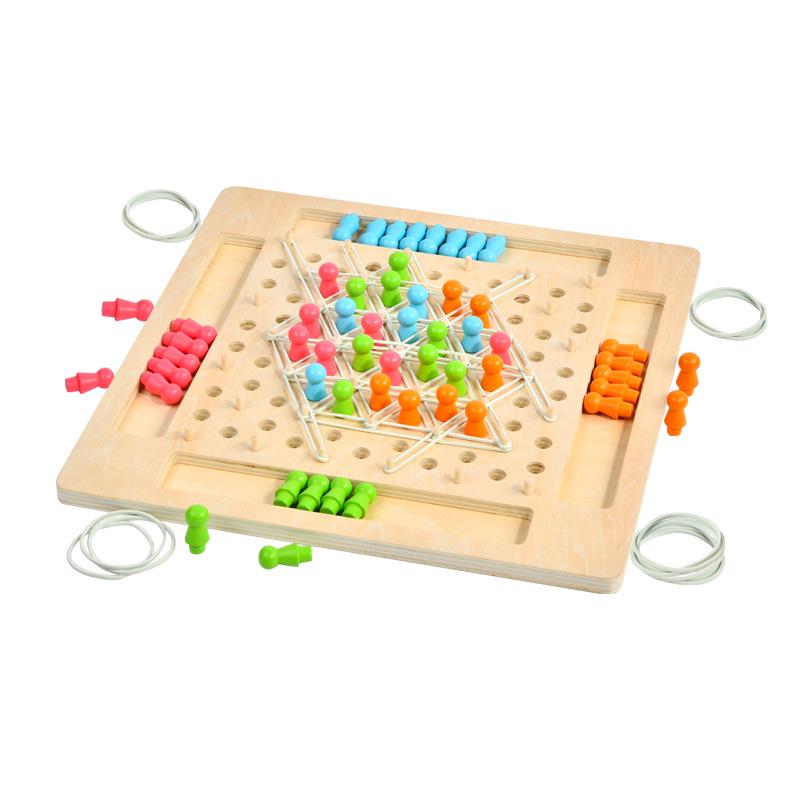 Children's Triangle Chess Educational Game Toy Set for Parent-Child Interaction and Kindergarten Teaching