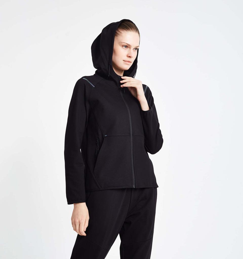 Women's Zippered Hooded Sweatshirt 24N-2138