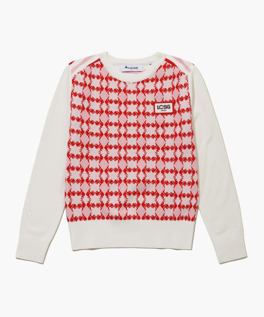 LECOQ GOLF Women'S Argyle Jacquard Sweater (Gq322Lkp96)