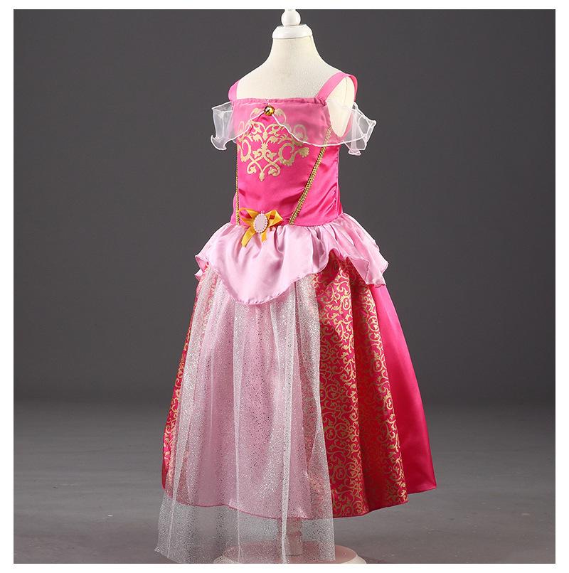 Kostým letních šatů pro dívky s motivem Ledového království 2024 - Krátký rukáv na halloweenské vystoupení