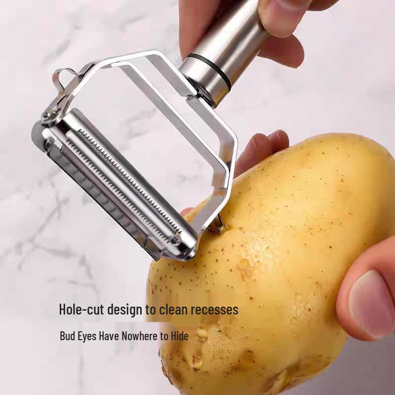 Stainless Steel Double-Headed Multi-Peeler for Fruits and Potatoes