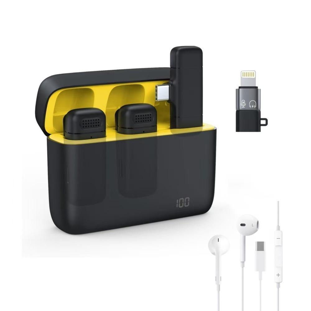 K6 Wireless Lavalier Microphone with Bluetooth, Noise Reduction, and Charging Case for Streaming and Video Shooting