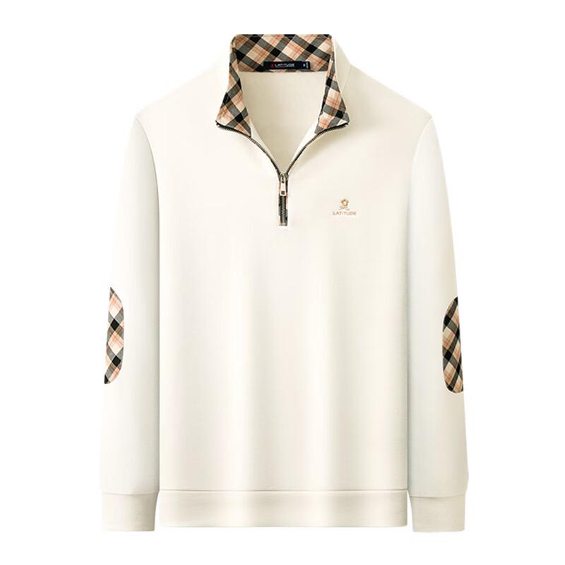 MONTAGUT Men's Brushed Patchwork Long-Sleeve Sweatshirt