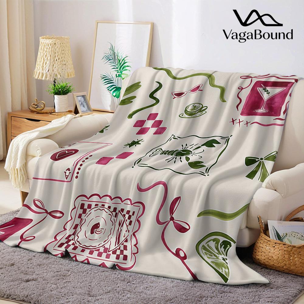 Chic Lifestyle Motifs Flannel Blanket Warm Soft Halloween Christmas Couch Warm Cozy Decorative Decor Gift For All Season