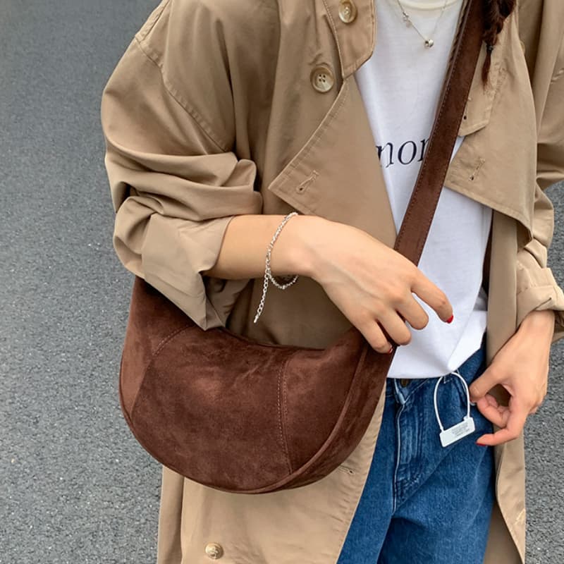 Vielseitige Damen-Umhängetasche mit einer Schulter Runder Retro-Beutel