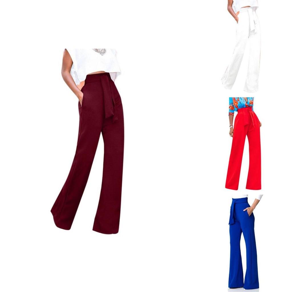 Elegant Womens Casual Soft Flare Pants With High Waist And Comfortable Drawstring