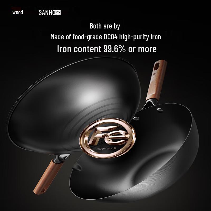 Sanhe Non-Coated Iron Stir-Fry Wok