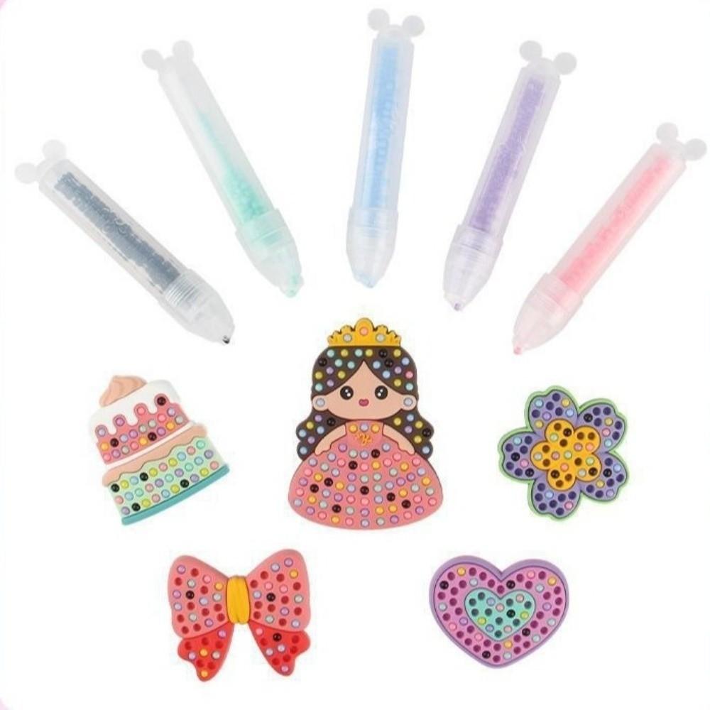 Rainbow Bow Handmade Bead Painting Creative Production Handmade Beads Pen  Girls Toys