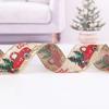 Christmas Ribbon Classic Wrapping Christmas Tree Ribbon Wreath Bows DIY Fabric Swirl Ribbon Burlap Xmas Gift Decoration