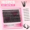Diy Segmented Single Tuft Of Hair D Curve False Eyelashes 10-16Mm Thick Curled Eyelashes