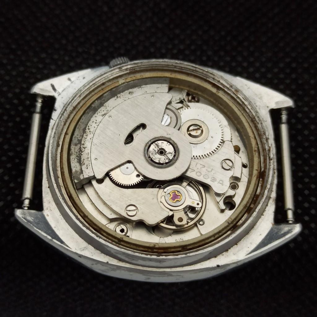 USED VINTAGE SEIKO 5 AUTOMATIC 7009A JAPAN MENS D/D BEIGE WATCH 550l-a298046-9 SKU550l-a298046