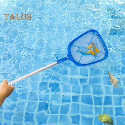 Red de limpieza de hojas para piscinas, malla ultrafina con 4 secciones de postes de aluminio, red de limpieza de piscinas desmontable y fácil de usar, recogedor de hojas