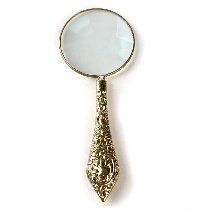 Hochwertige Metall-Lupe Exquisite Lupe Handliche tragbare Lupe für Studenten und ältere Menschen 4X