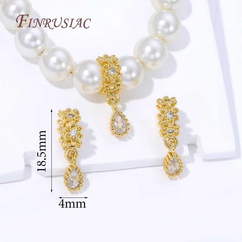 

2/4/6Pcs 18K Gold Plated Brass Bails Pendants For Necklaces,DIY Water Drop Charms For Jewelry Making Supplies Accessories 2 pieces
