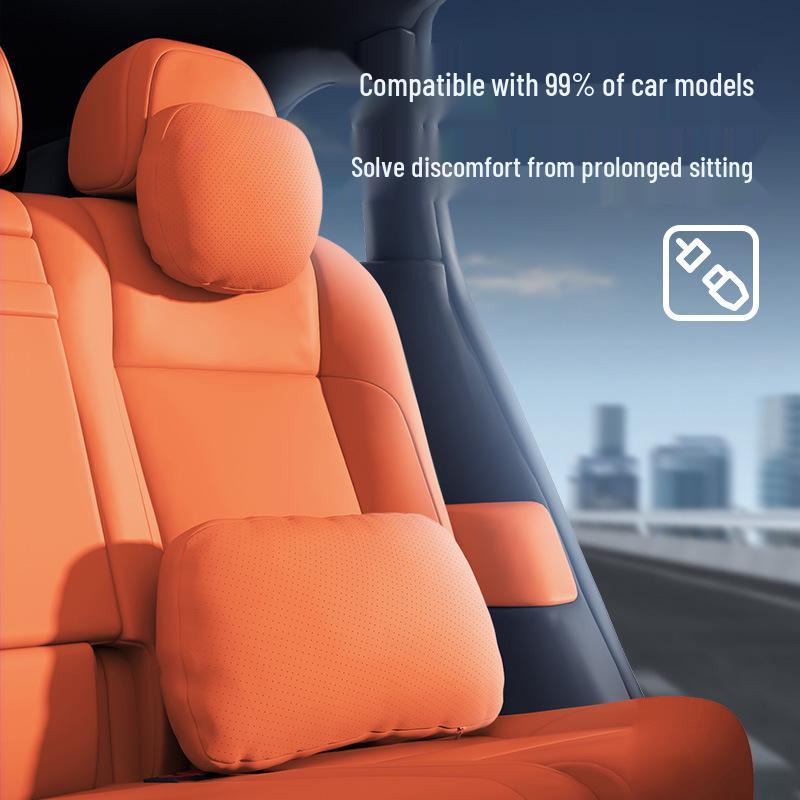 Ideal i8 Headrest & Lumbar Support Pillow - Essential Neck & Back Protection for Car Interiors