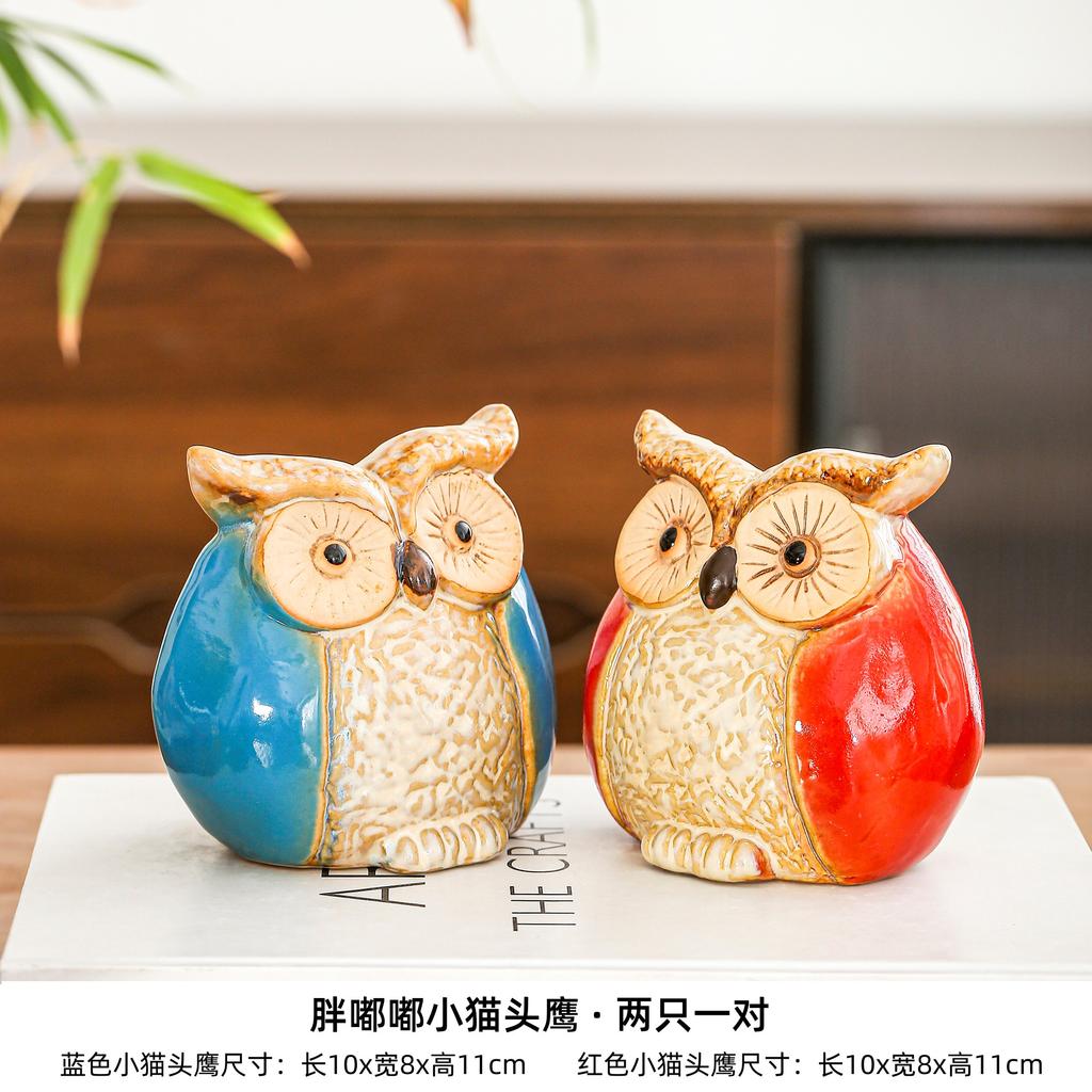 Jingdezhen Creative Ceramic Ornament Desktop Simplicity Niche Cute Porcelain Living Room High End Small Decoration