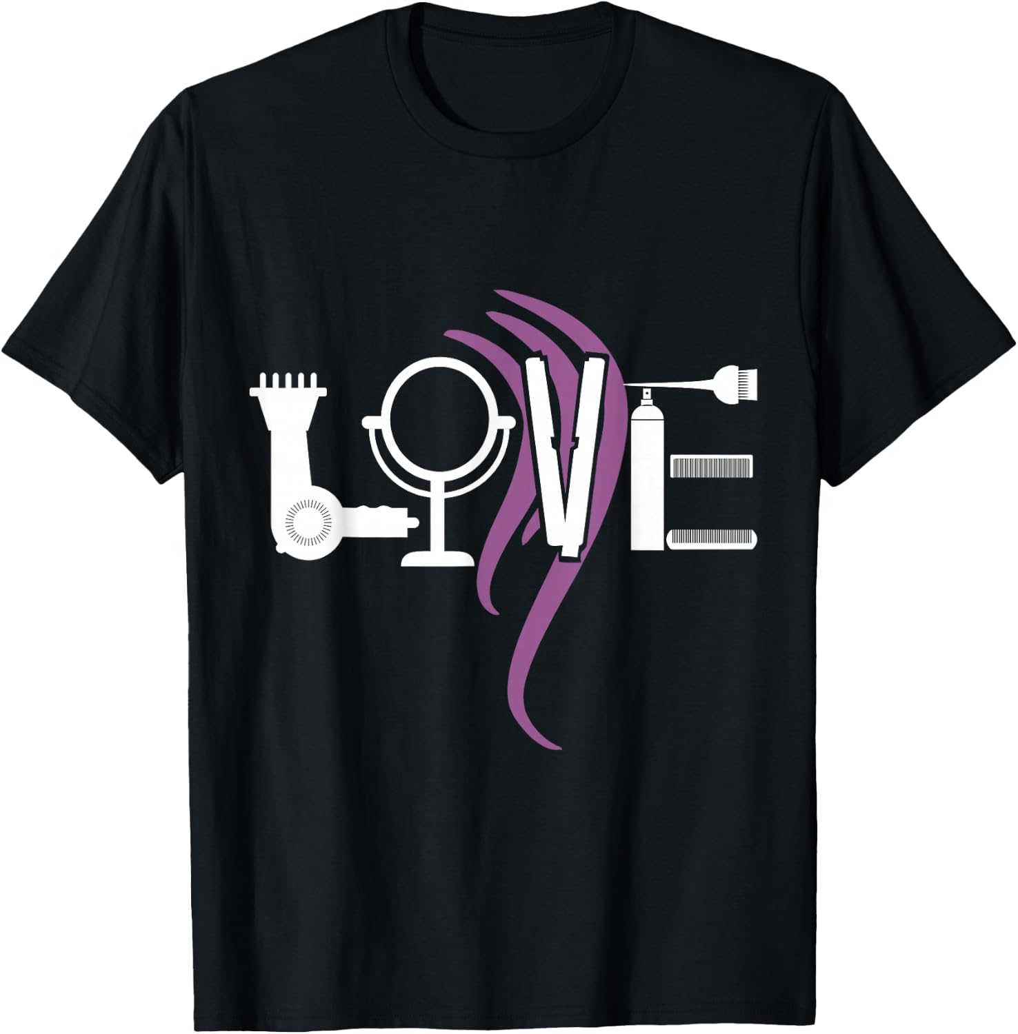 Hairdressers Love Cute Hair Stylist Gift T-Shirt Unisex T-Shirt XXL
