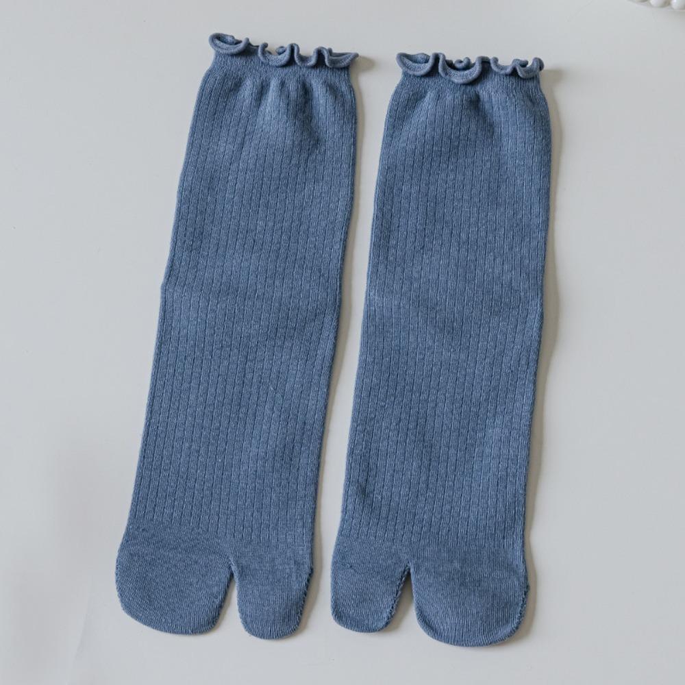 Comfortable Split Toe Socks Solid Color Two-Toed Socks Japanese Harajuku Tabi Sox  Summer
