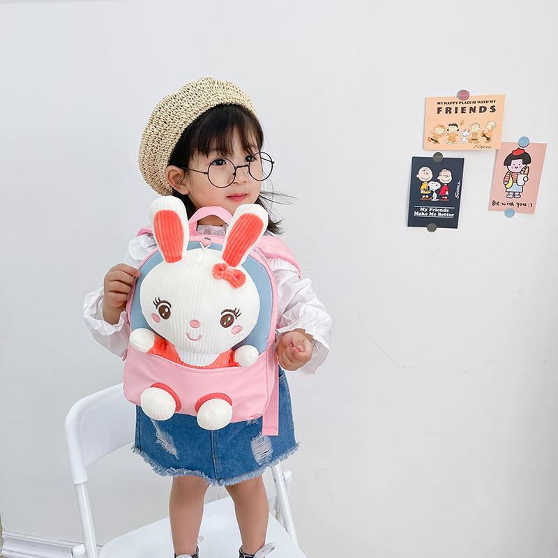Entzückender Plüsch-Cartoon-Rucksack im koreanischen Stil für Kinder Leichtes, strapazierfähiges Nylon-Design