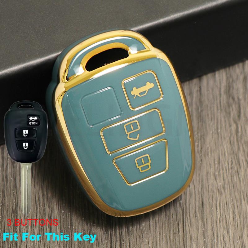 TPU 2/3/4 ButtonsCar Key Cover Case For Toyota Camry Prius Corolla RAV4 Sienna 2014 2015 Shell Fob Protected Holder Accessories