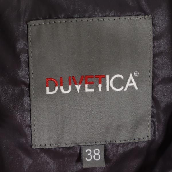 DUVETICA Long sleeve Down jacket 38 green Raccoon real fur hood Women Used