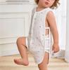 Newborn Summer Cotton Gauze Air Conditioning Suit: One-Piece Pajamas with Belly Protection