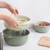 Kitchen Double-Layer Drain Basket Rotatable Storage Basket for Washing Vegetables Fruit Colander Baskets Kitchen Tools
