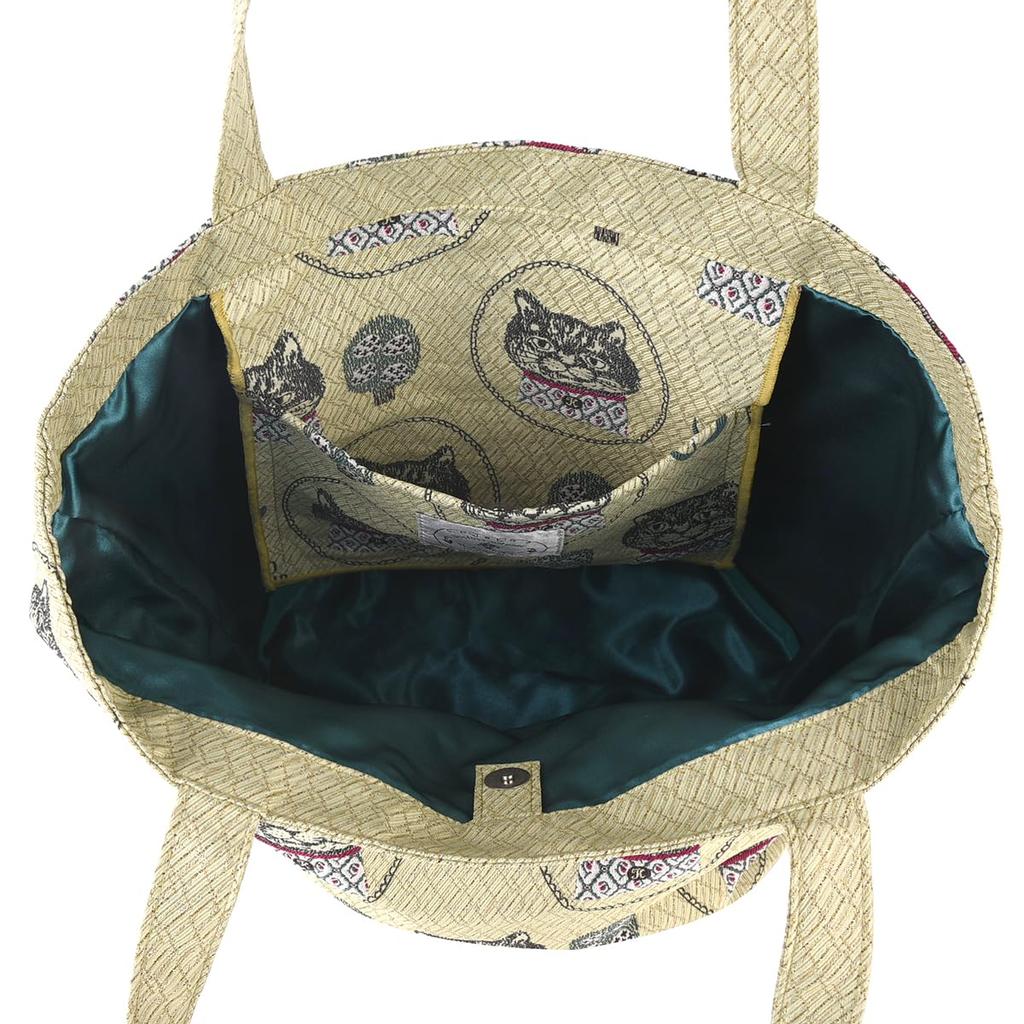 Tote Bag Parlor Gobelin Tote Bag for Women 258160 Yellow [Kusuguru Japan] Suzuran-do