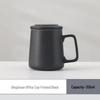 Geometric Ceramic Tea Brewing Cup with Lid and Filter