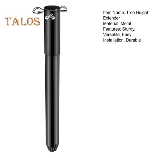 Artificial Christmas Tree Height Extender Metal Tree Base Extension Pole with 3 Fixing Screws Holiday Tree Riser Fits 0.5-1.25 Inch Poles