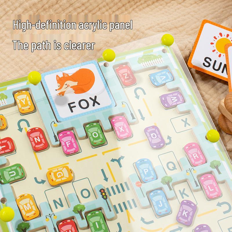 Magnetic Marble Maze Toy: Toddler Parking Lot & Magnet Puzzle for Early Education and Logical Thinking