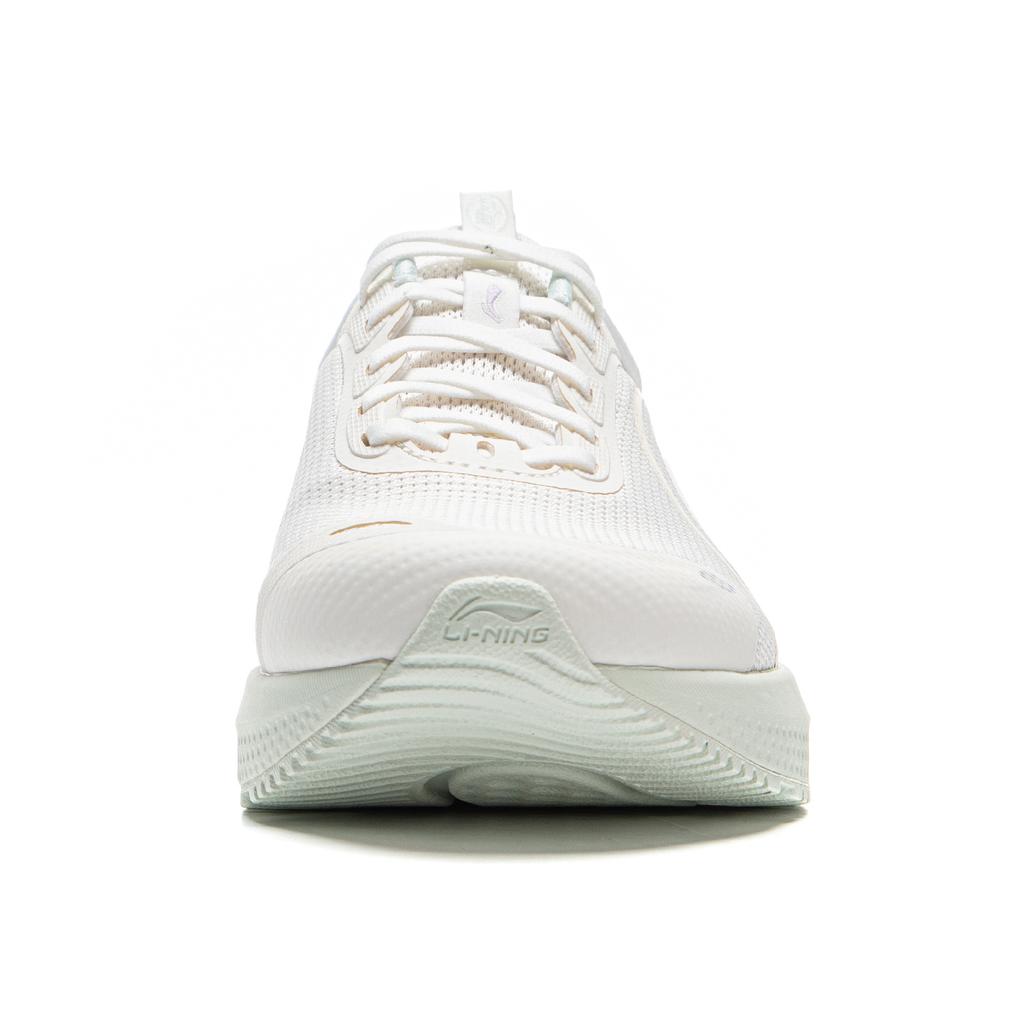 Li Ning Cushioning Slip Resistant Abrasion Resistant Lightweight Low Top Running Shoes Women's Mist White ARSV016-2