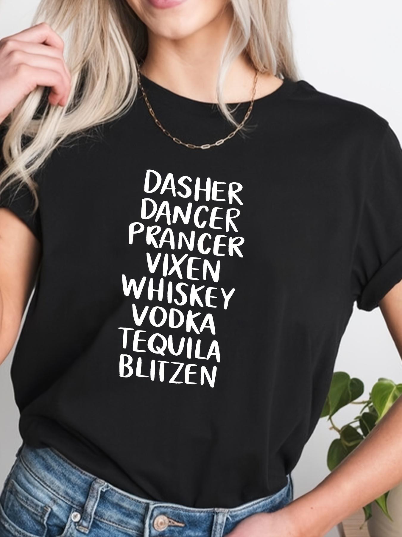 

Letter Print T-shirt, Short Sleeve Crew Neck Casual Top for Summer & Spring, Women s Clothing 4XL чорний