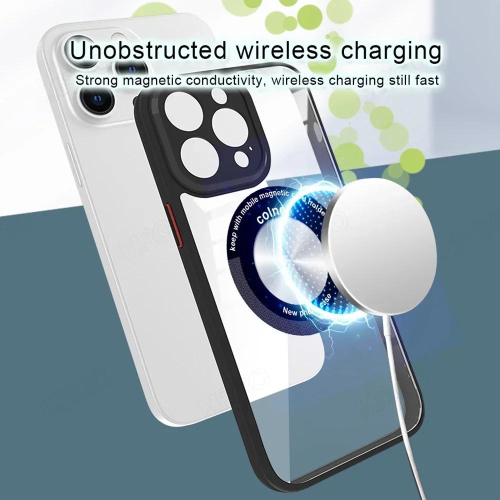 Etui magnetyczne Magsafe Funda na iPhone'a 12 11 Etui na iPhone'a 15 13 14 Pro Max 12 13 Mini 14 Plus Etui Fonda Shell