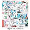 50 Cartoon Tooth Stickers: Decorative Colorful Stationery for Bullet Journals & Guitars