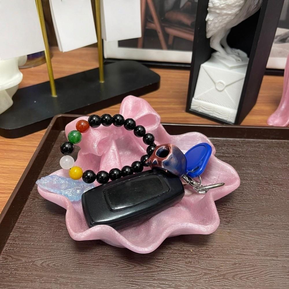 Sweet Bow Ribbon Ring Holder Elegant Jewelry Plates 3D Printed Jewelry Tray  Photography Props