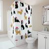 TU Cute Dog Christmas Shower Curtain Waterproof Festive Holiday Bathroom Decor Farmhouse Style Modern Pattern Holiday Gift Dog L
