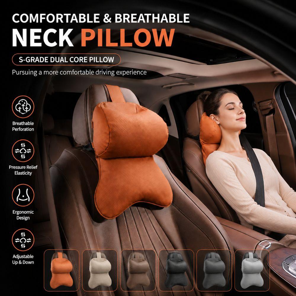Universal Car Seat Shoulder Pillow Adjustable Car Headrest Car Neck Support Headrest  Four Seasons