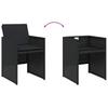 Vidaxl 9-Cz. Juego de Muebles de Jardín con Cojines, Negro, Ratán PE