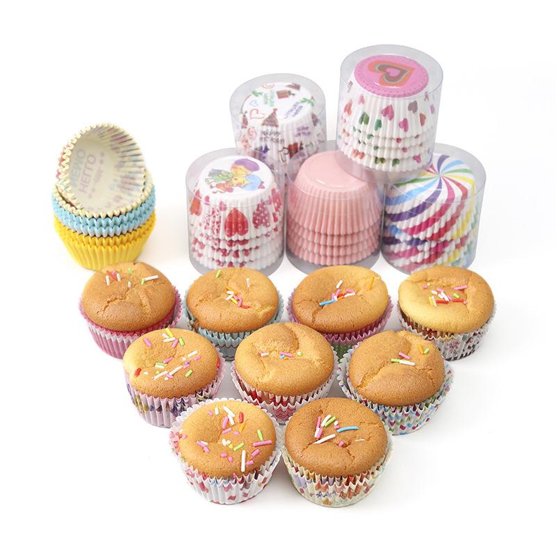 100pcs/Box Snow Lady Cake Cups - Oil Proof Paper Holder for Baked Cookies And Cakes