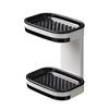 Premium Wall-Mounted Traceless Drainage Double-Layer Soap Rack