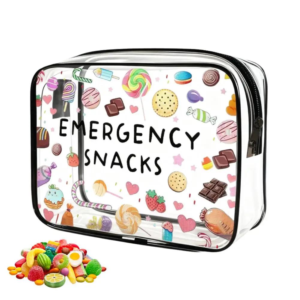 Trendy Large Capacity Makeup Bag Portable Medicine Theme Cosmetic Bag Multi-functional Visible Storage Bag for Women X1W7