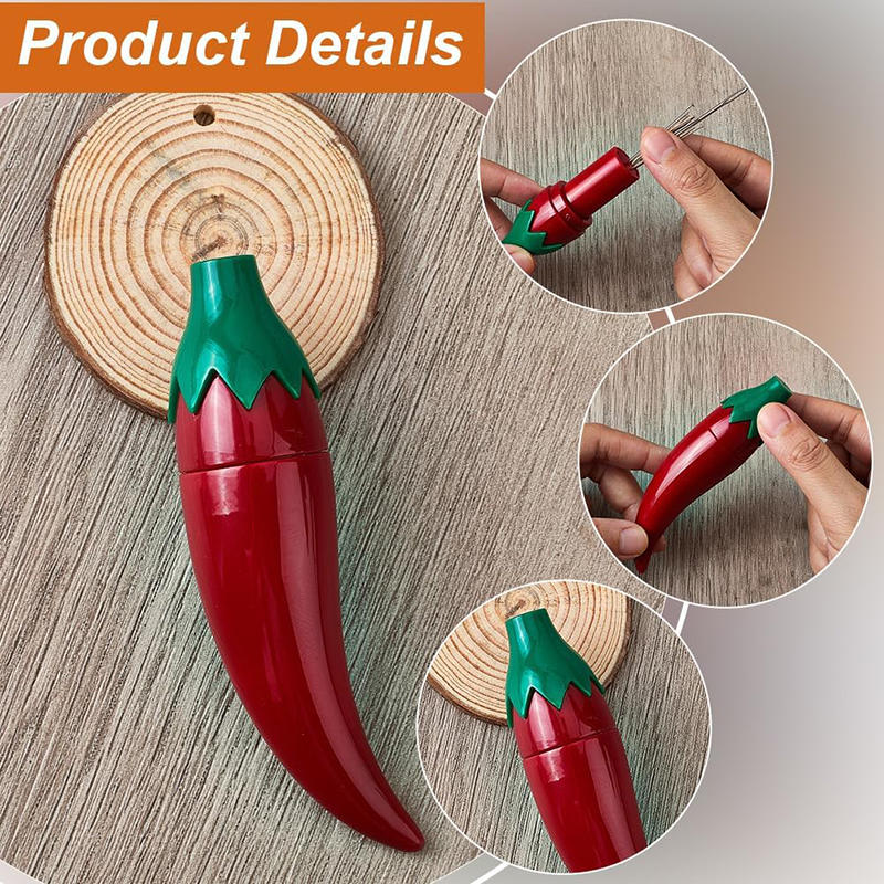 Lovely Cartoon Design Sewing Needles Storage Case Container for Home Use Tailor Needle Case Storage Holder Chili pepper shape