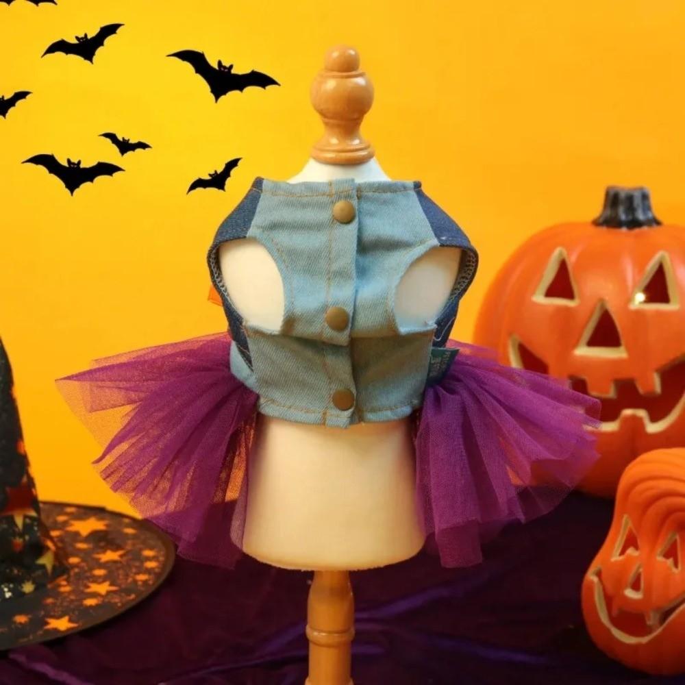 Pumpkin Dog Lace Skirt Soft Small Dog Outfits Puppy Costumes Funny Pet Apparel  Photograph Props