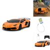 Lamborghini Remote Control Toy Car Rechargeable Kids' Gift Orange Color Play Vehicle