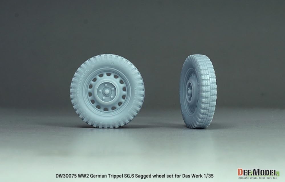 Deaf Model 1/35 WWII German Trippel SG.6 Amphibious Vehicle with Weight-Deforming Tire Set (for Daswerk) Plastic Model Parts DW30075 (Combat Vehicle)