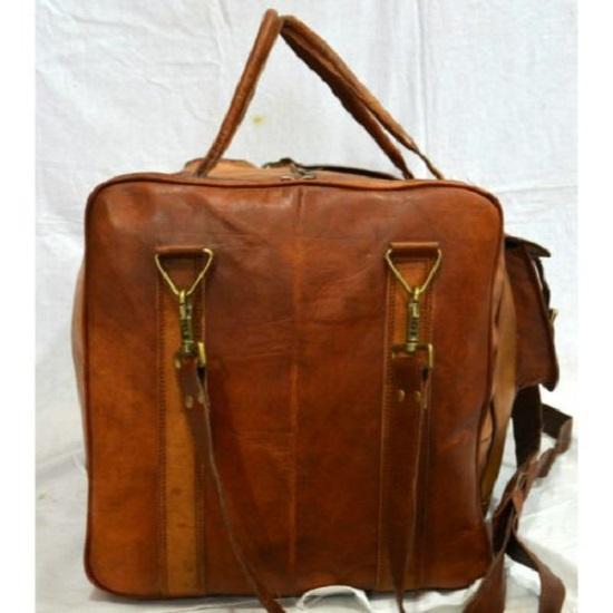 Leather Bag Genuine Travel Duffle Gym Vintage Weekend Overnight Men S Luggage