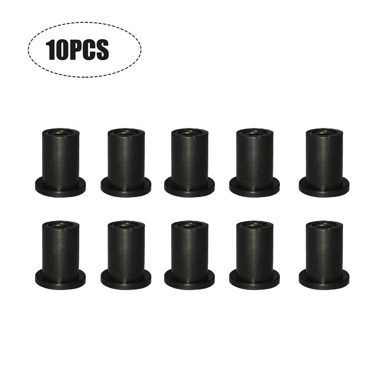 Motorcycle M4 M5 M6 Metric Rubber Well Nuts Windscreen Fairing Cowl Anodized Aluminum Moto Screws Bolts Accessories M4 10PCS