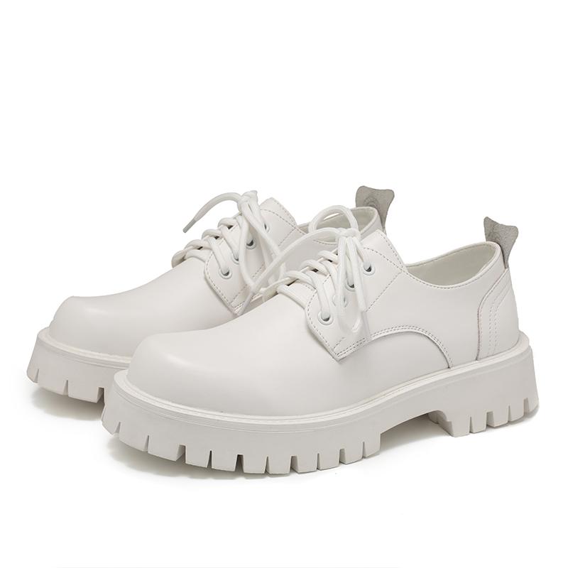 

Мужские модные тенденции, нескользящая обувь, удобная для ходьбы, кроссовки для повседневных поездок на работу, повседневные мужские кожаные туфли с толстой подошвой и большим носком 46 белый